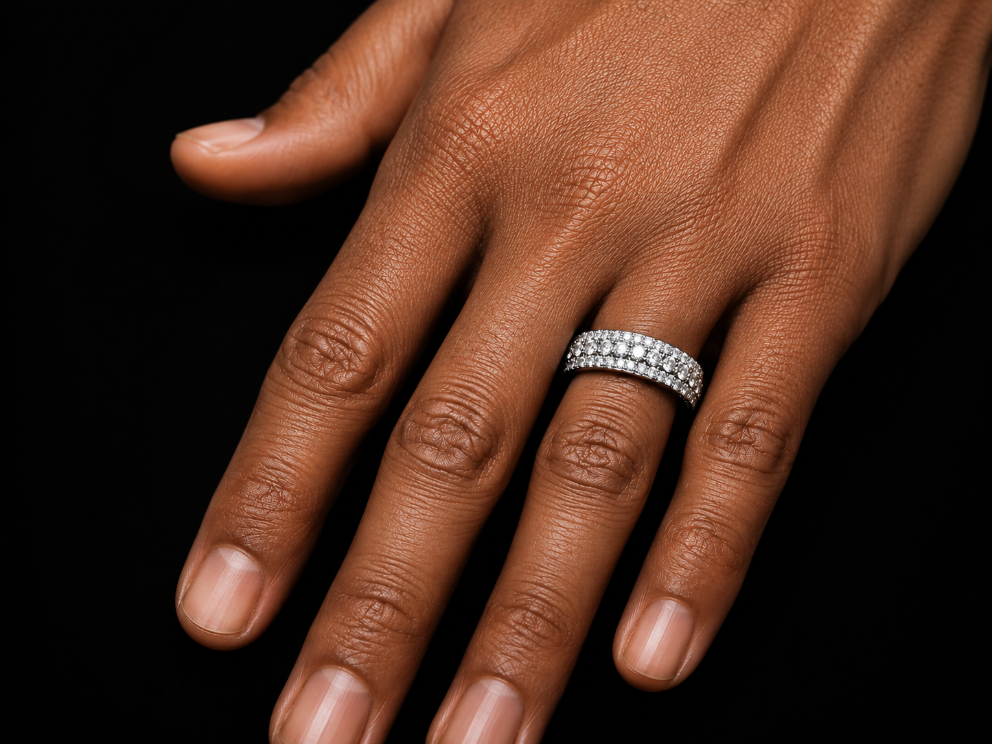 10K White Gold Diamond Band Ring – 3.75 CT VVS F+ Diamonds | 6MM Signature Collection Angelica Jewellers