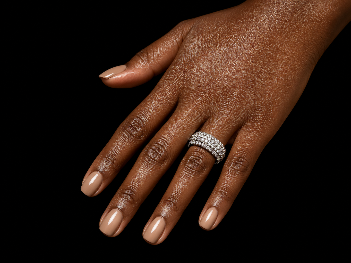 10K Rose & White Gold Diamond Spinner Band Ring – 5.85 CT VVS F+ Lab Diamonds | 10MM