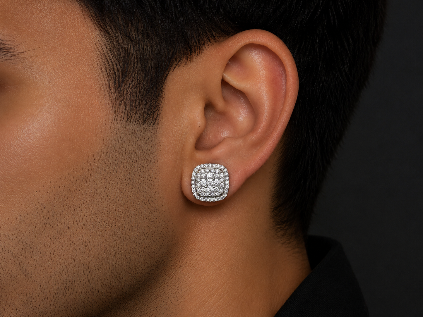 14K WHITE GOLD DIAMONDS VVS F+ EARRINGS