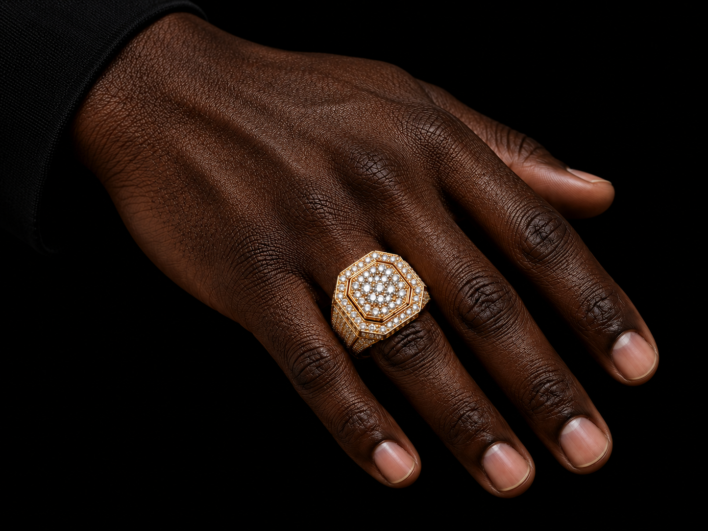 14K Yellow Gold Diamond Signet Ring – 8.70 CT Natural VS–SI F/G Diamonds | Bold Luxury Men's Ring