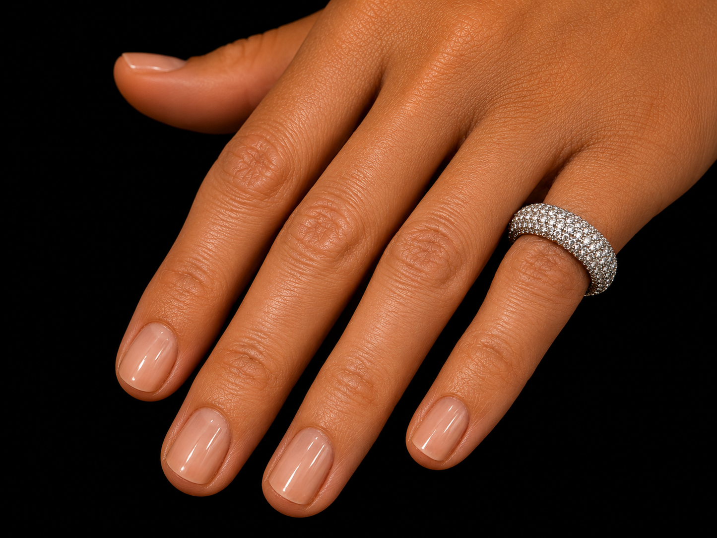 Angelica Signature 10K White Gold Diamond Band Ring – 3.75 CT VVS F+ Natural Diamonds | 7mm Luxury Eternity Band Angelica Jewellers