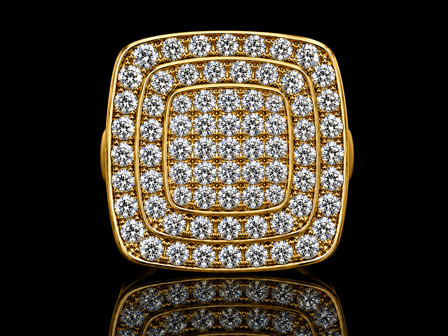 ANNEAU EN OR BLANC 10K 2,90CT DE DIAMANTS EN VVS F+