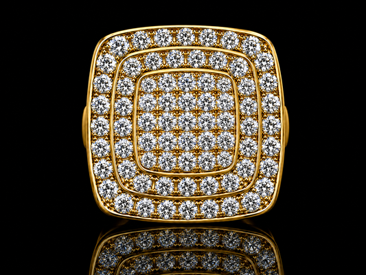 ANNEAU EN OR BLANC 10K 2,90CT DE DIAMANTS EN VVS F+