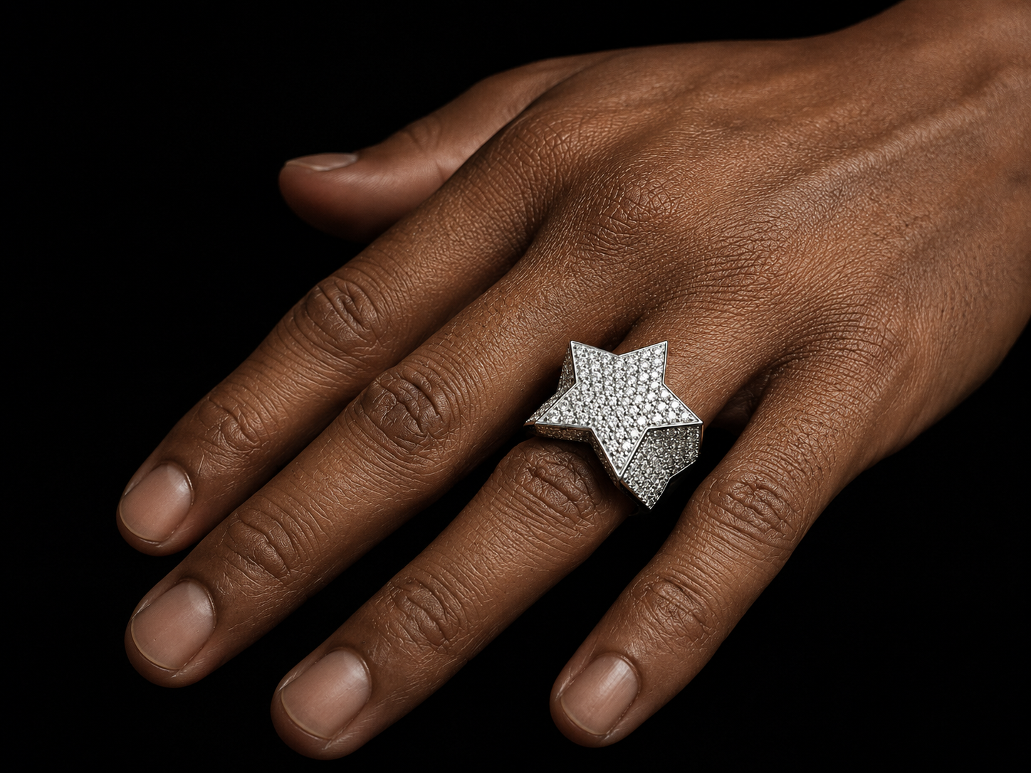 10K White Gold Diamond Star Ring – 1.00 CT Natural Diamonds Angelica Jewellers