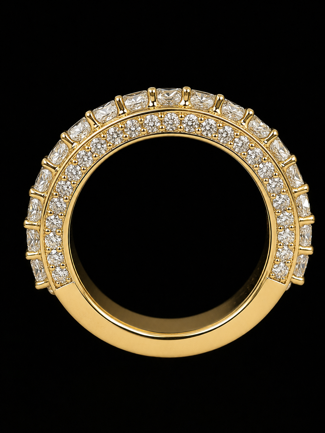 0K White Gold Diamond Band Ring – 3.40 CT VVS F+ Natural Diamonds Angelica Jewellers