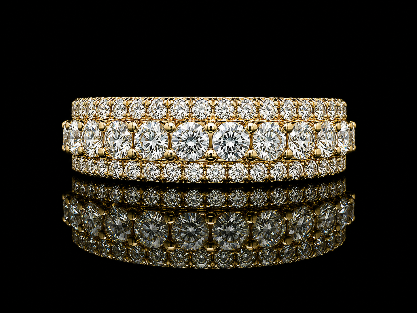 10K Yellow Gold 3.75 CT Diamond Band – Signature Collection Angelica Jewellers