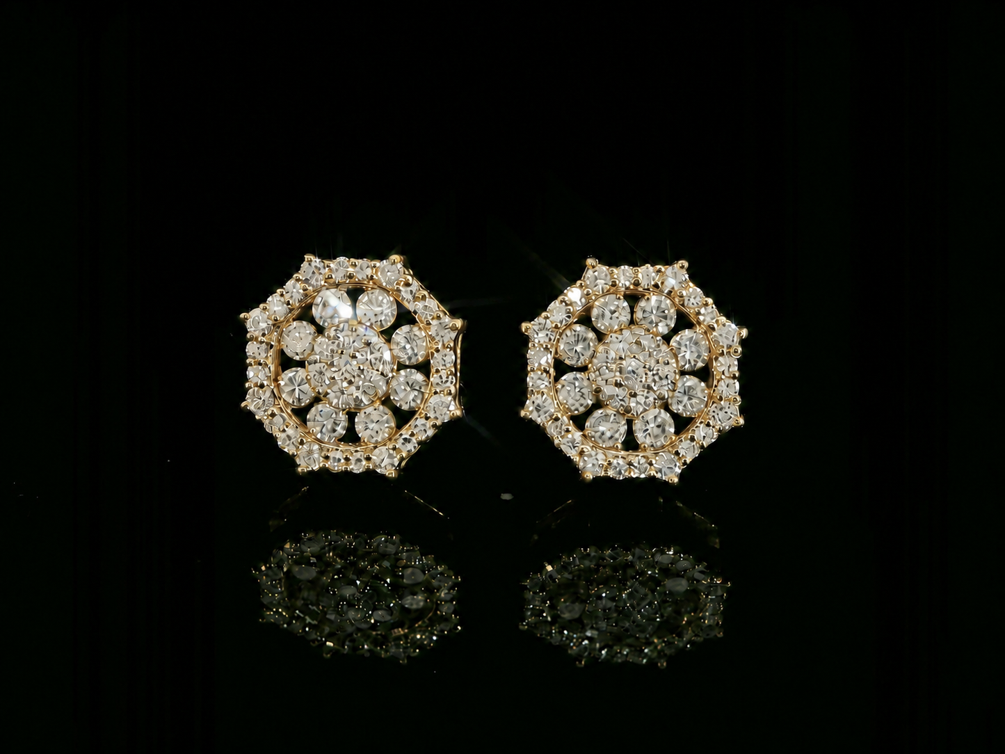 10K YELLOW GOLD DIAMOND EARRINGS
