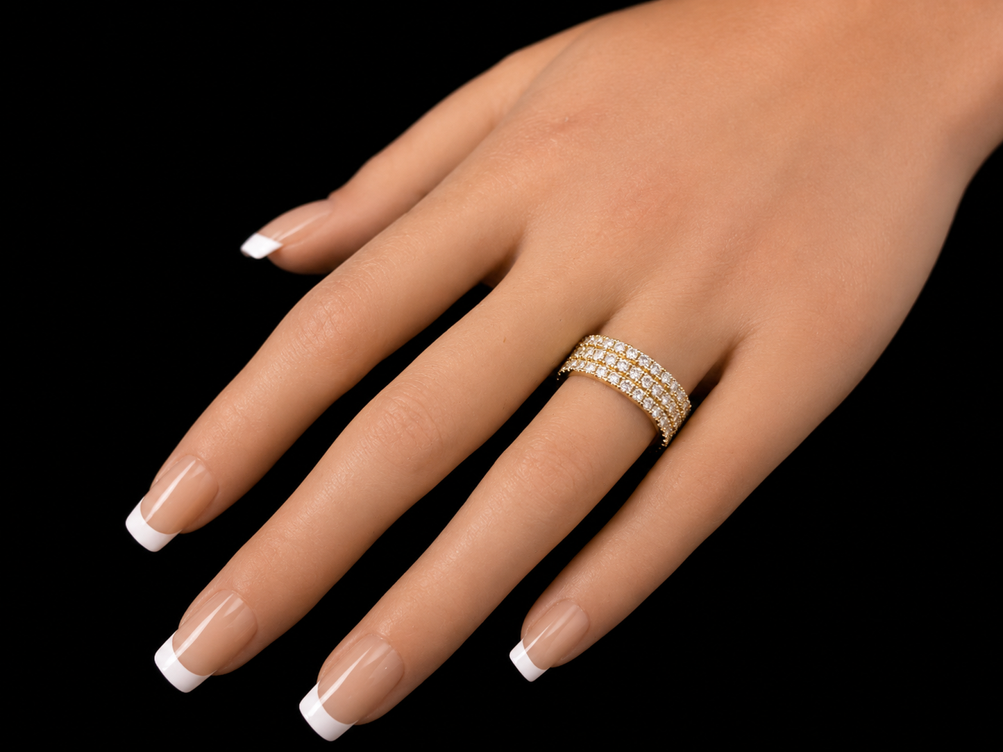 14K Yellow Gold Lab Diamond Full Eternity Ring – 2.60 CT VS–VVS F+ | 7 mm