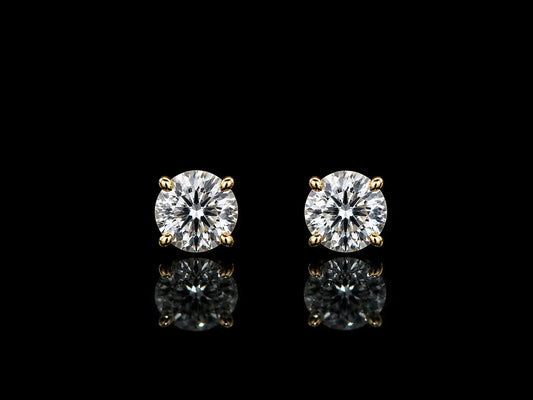 14K GOLD 1+1 CT LAB 2CT TW DIAMOND STUD EARRINGS Angelica Jewellers