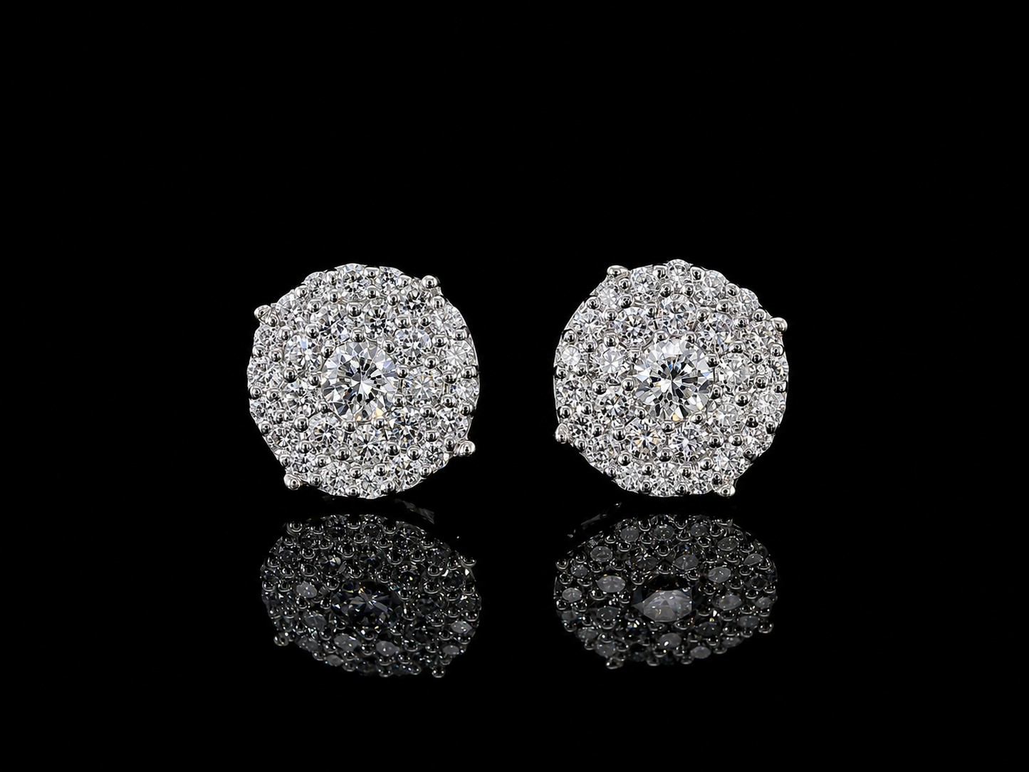 14K WHITE GOLD DIAMOND EARRINGS