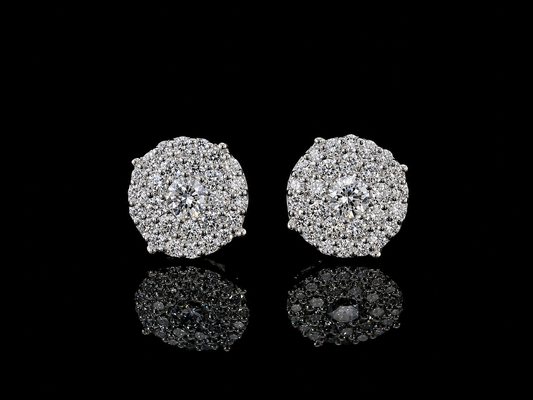 14K WHITE GOLD DIAMOND EARRINGS