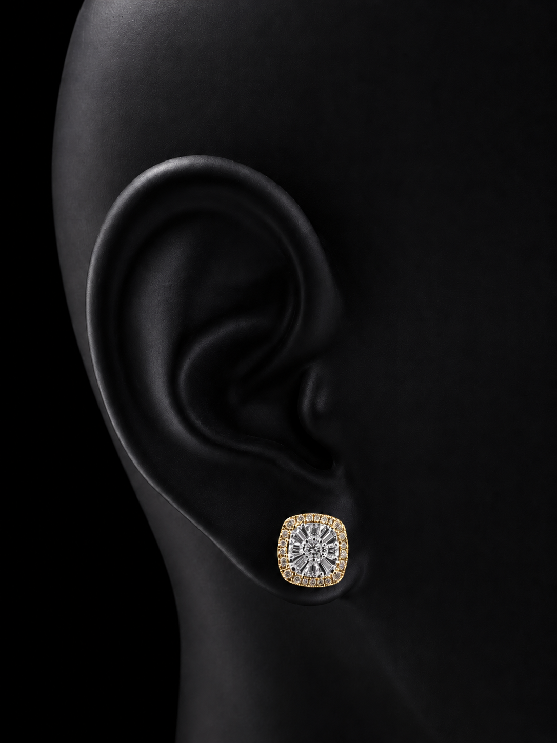 14K YELLOW GOLD DIAMOND EARRINGS