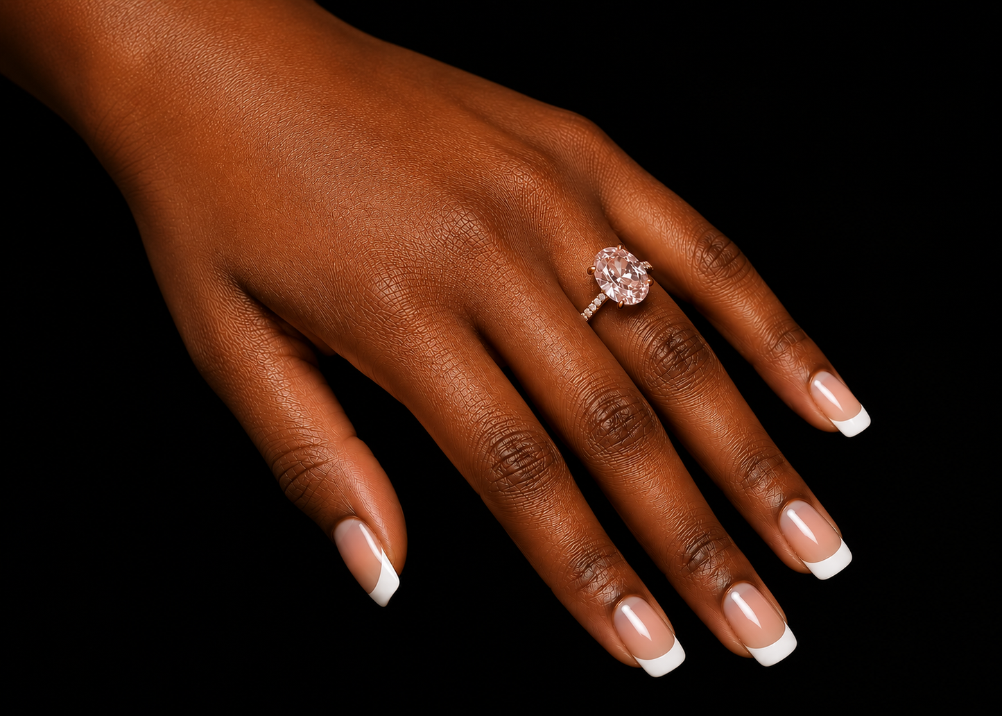 4 CT IGI Certified Light Pink Diamond Engagement Ring in 18kt Rose Gold