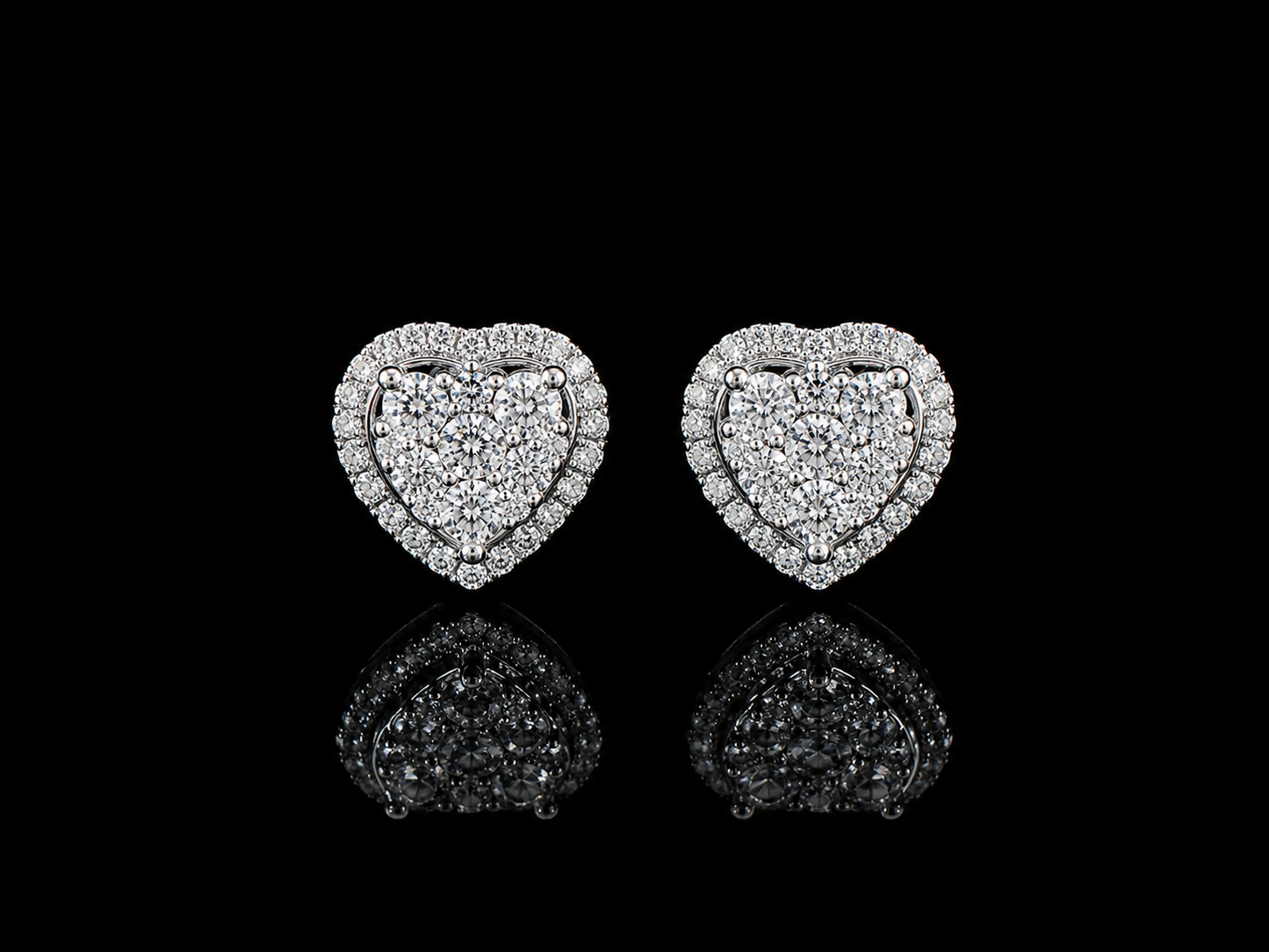 14K WHITE GOLD DIAMOND EARRINGS