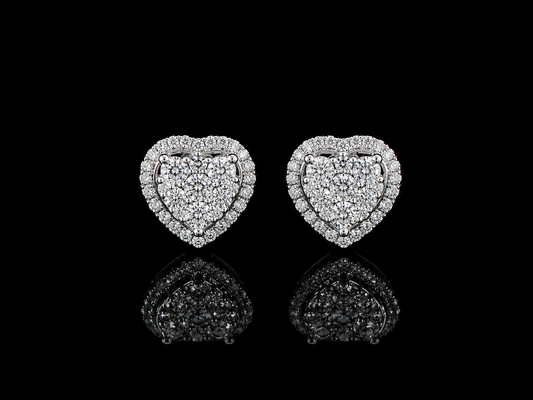 14K WHITE GOLD DIAMOND EARRINGS