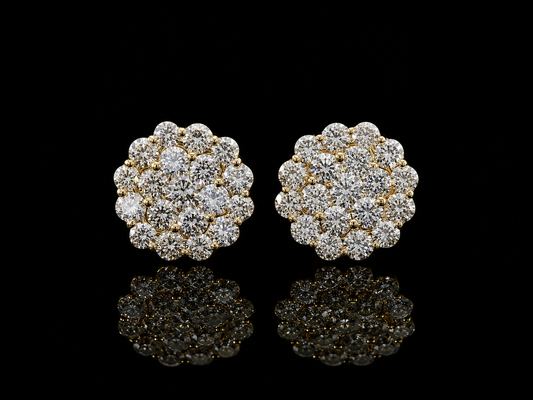 14K YELLOW GOLD DIAMOND EARRINGS
