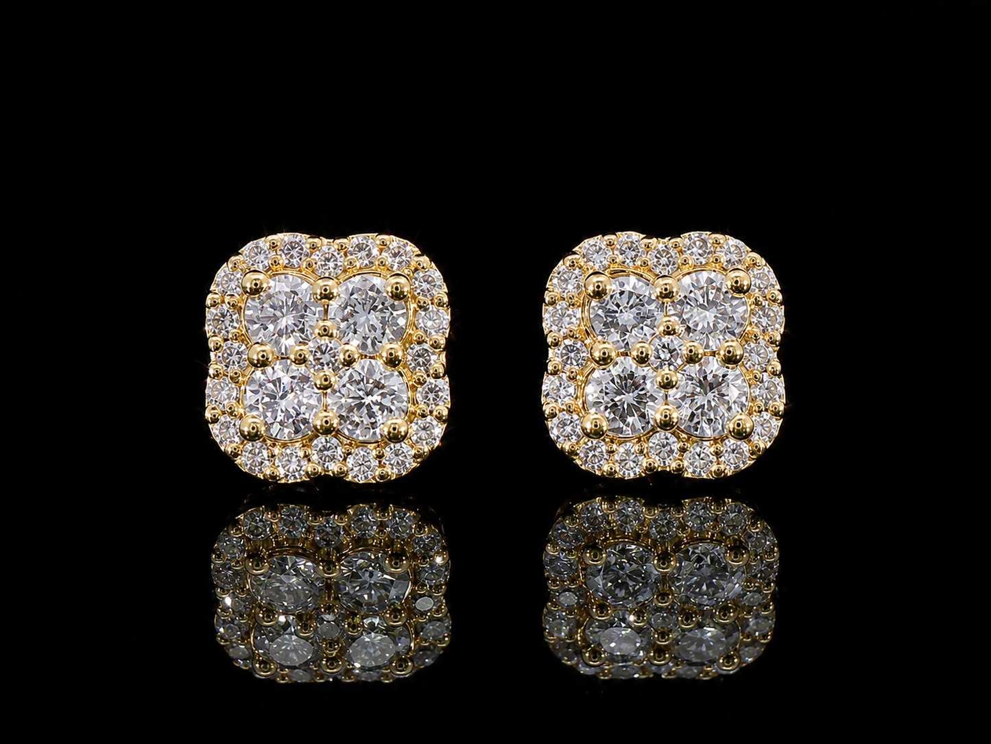 14K YELLOW GOLD DIAMOND EARRINGS Angelica Jewellers