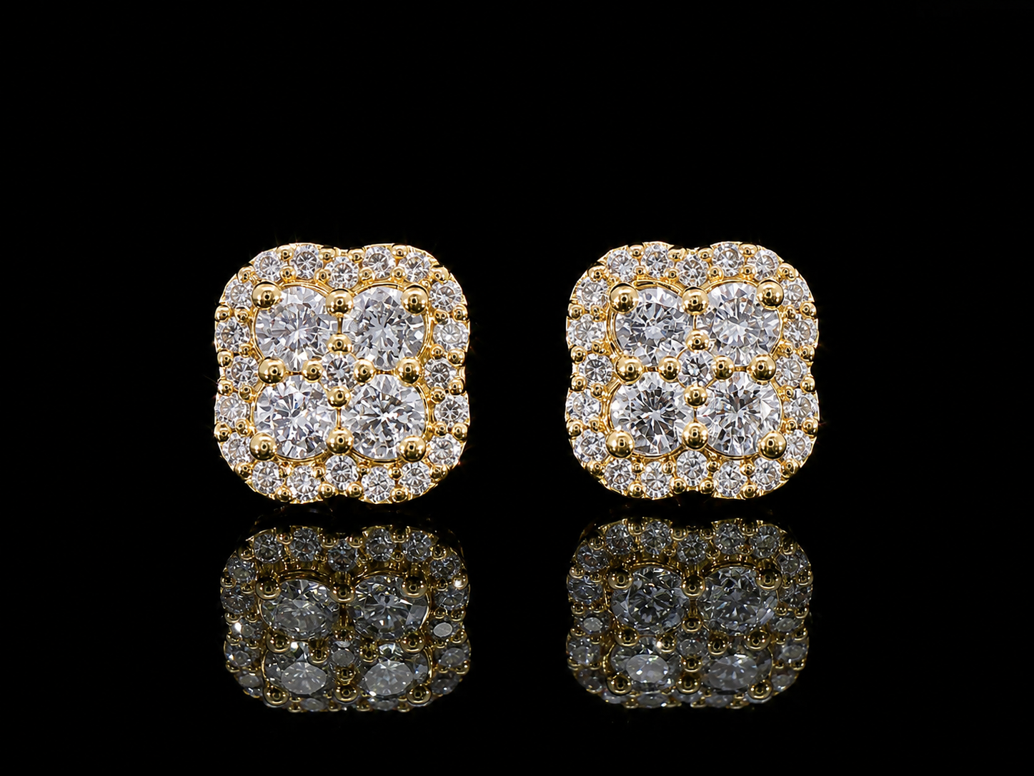 14K YELLOW GOLD DIAMOND EARRINGS Angelica Jewellers