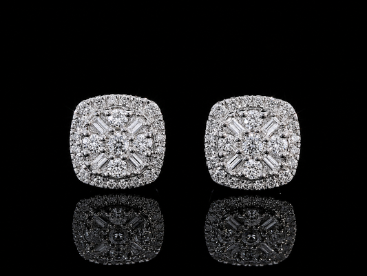 14K WHITE GOLD DIAMOND EARRINGS