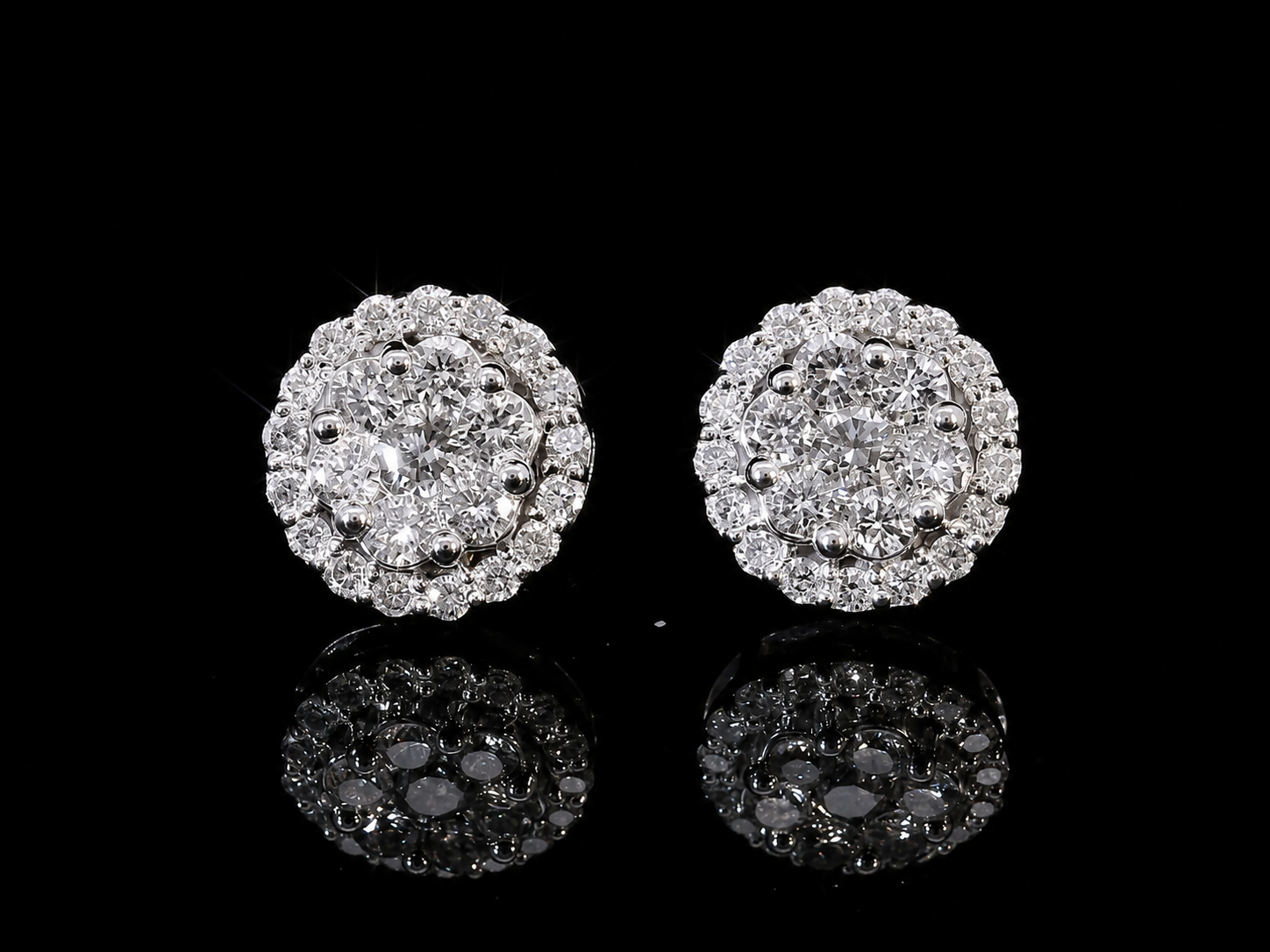 14K WHITE GOLD DIAMOND EARRINGS Angelica Jewellers