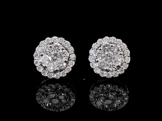 14K WHITE GOLD DIAMOND EARRINGS