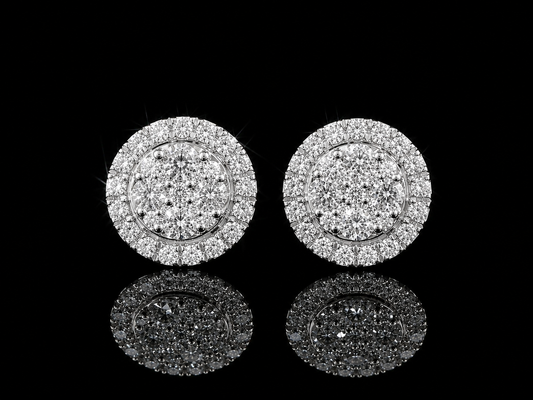 14K WHITE GOLD DIAMOND EARRINGS