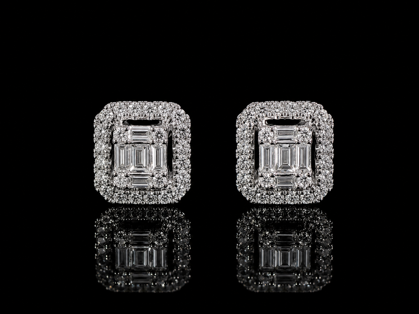 18K WHITE GOLD DIAMOND EARRINGS Angelica Jewellers
