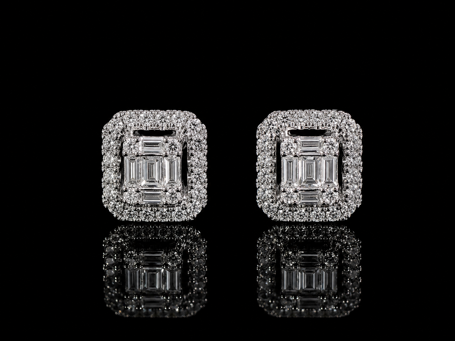 18K WHITE GOLD DIAMOND EARRINGS Angelica Jewellers