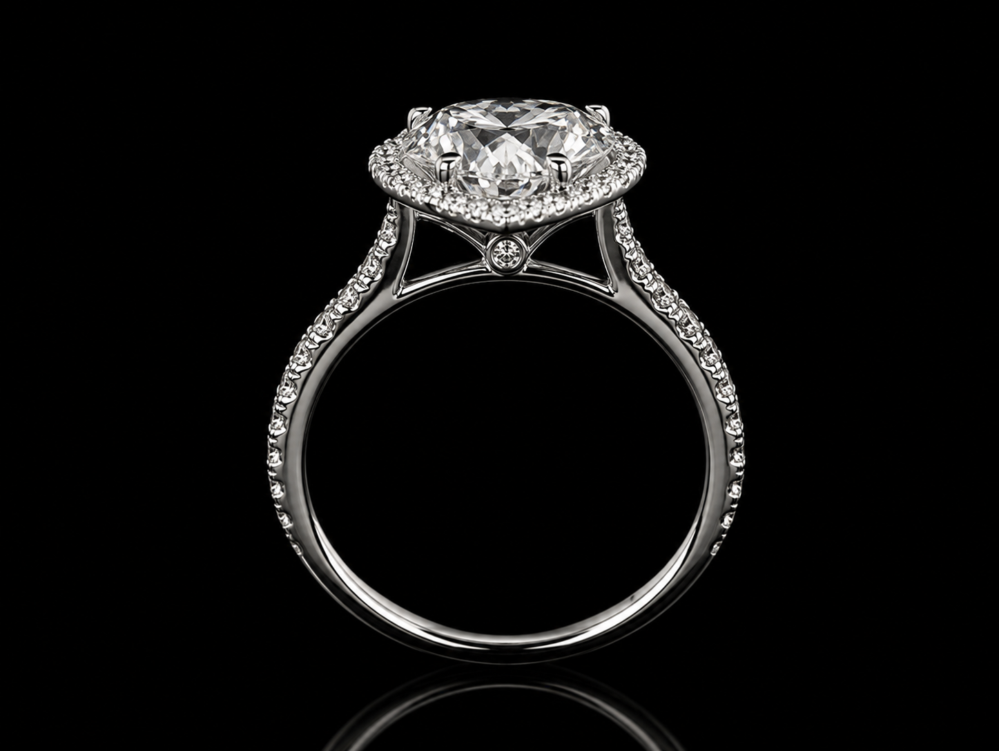 14K White Gold Heart Shape Lab Diamond Engagement Ring – 2.54 ct Total – IGI Certified Angelica Jewellers