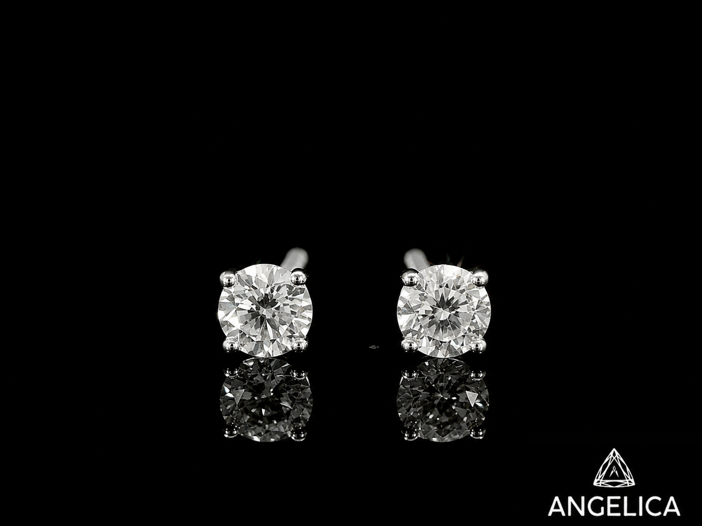 14K GOLD 0.50CT T.D.W LAB DIAMOND STUD EARRINGS