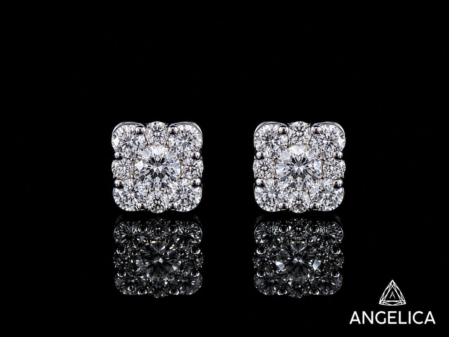 14K WHITE GOLD DIAMOND EARRINGS