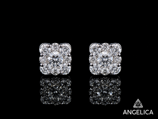 14K WHITE GOLD DIAMOND EARRINGS