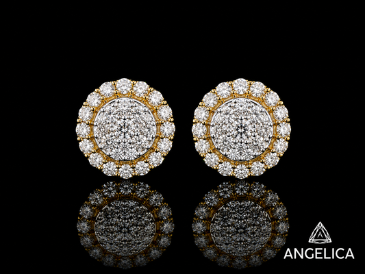 14K YELLOW GOLD DIAMOND EARRINGS