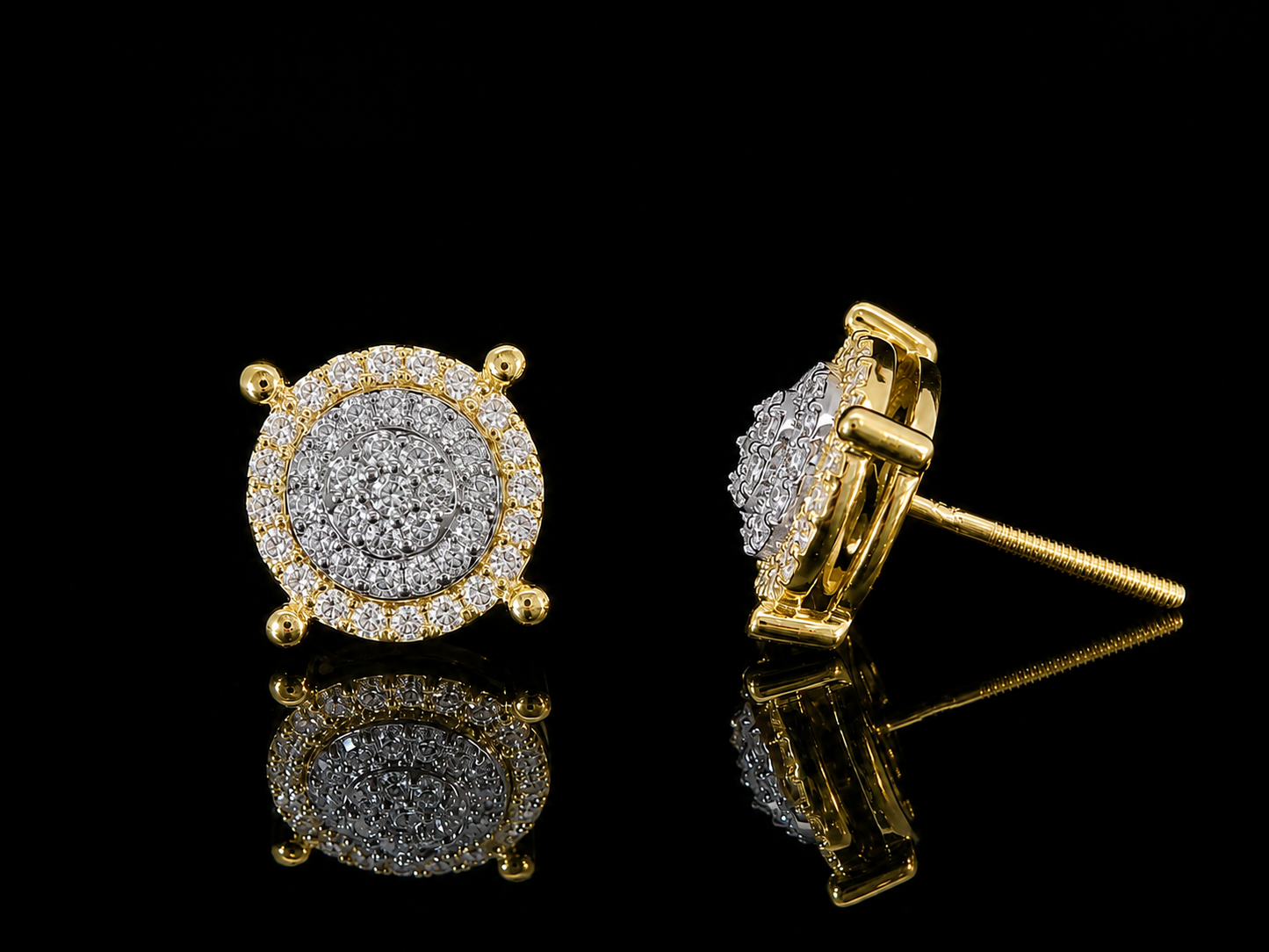 10K YELLOW GOLD DIAMOND EARRINGS