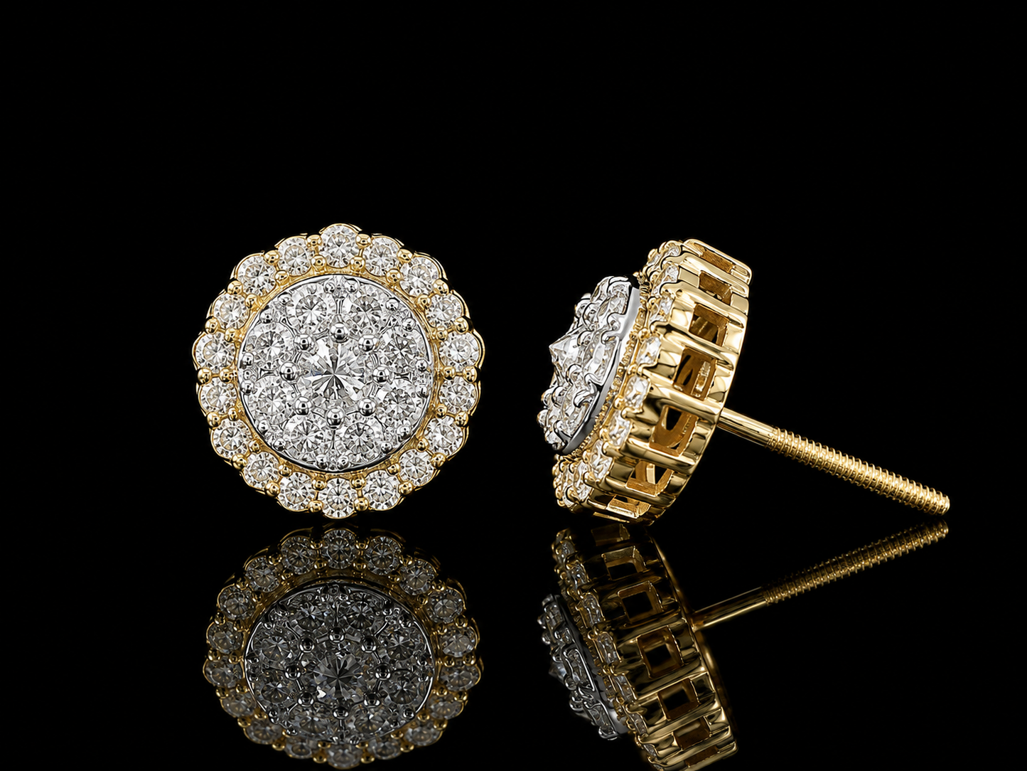 10K YELLOW GOLD DIAMOND EARRINGS