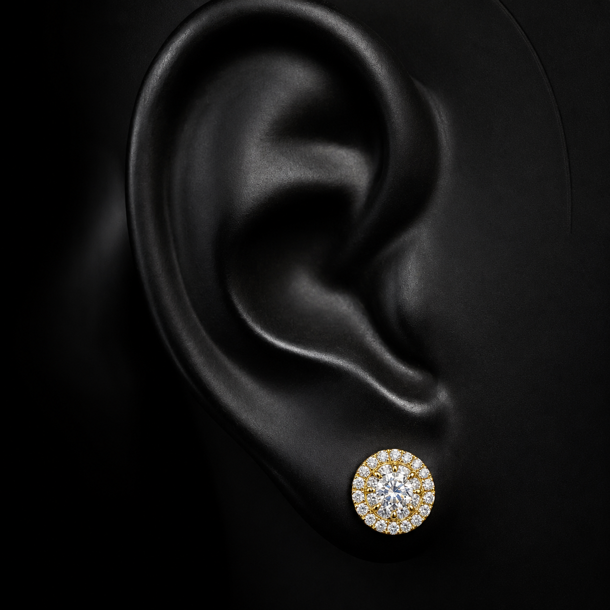 14K YELLOW GOLD DIAMOND EARRINGS