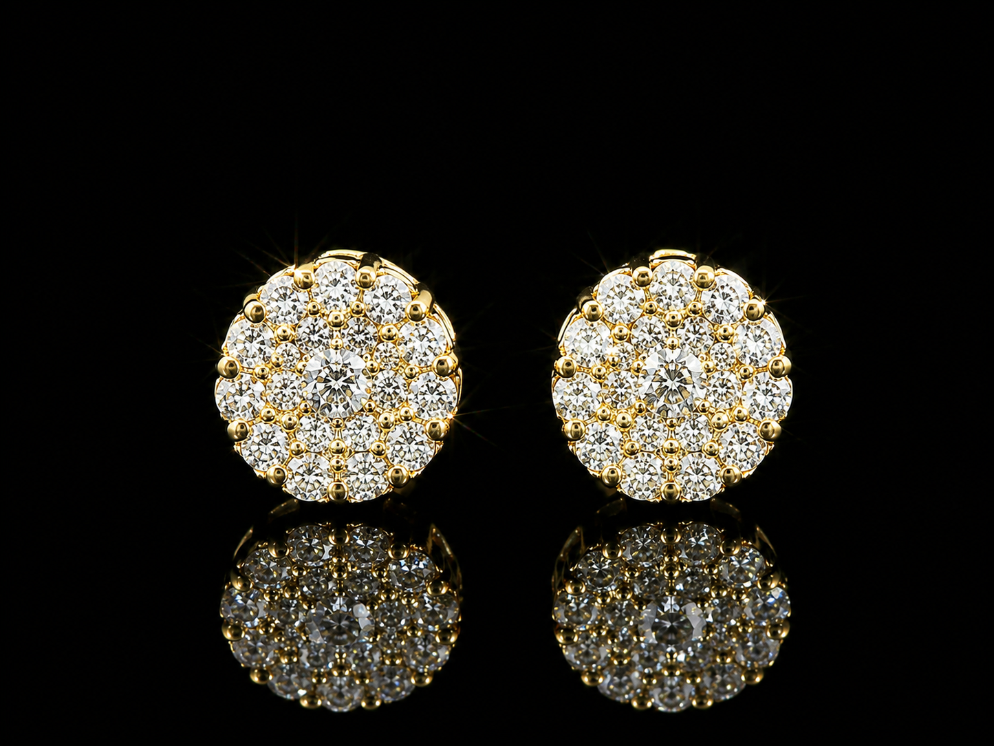 14K YELLOW GOLD DIAMOND EARRINGS
