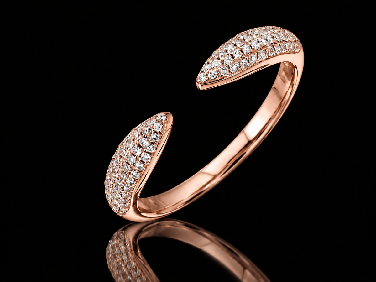14K Gold Diamond Claw Ring – 0.21 CT