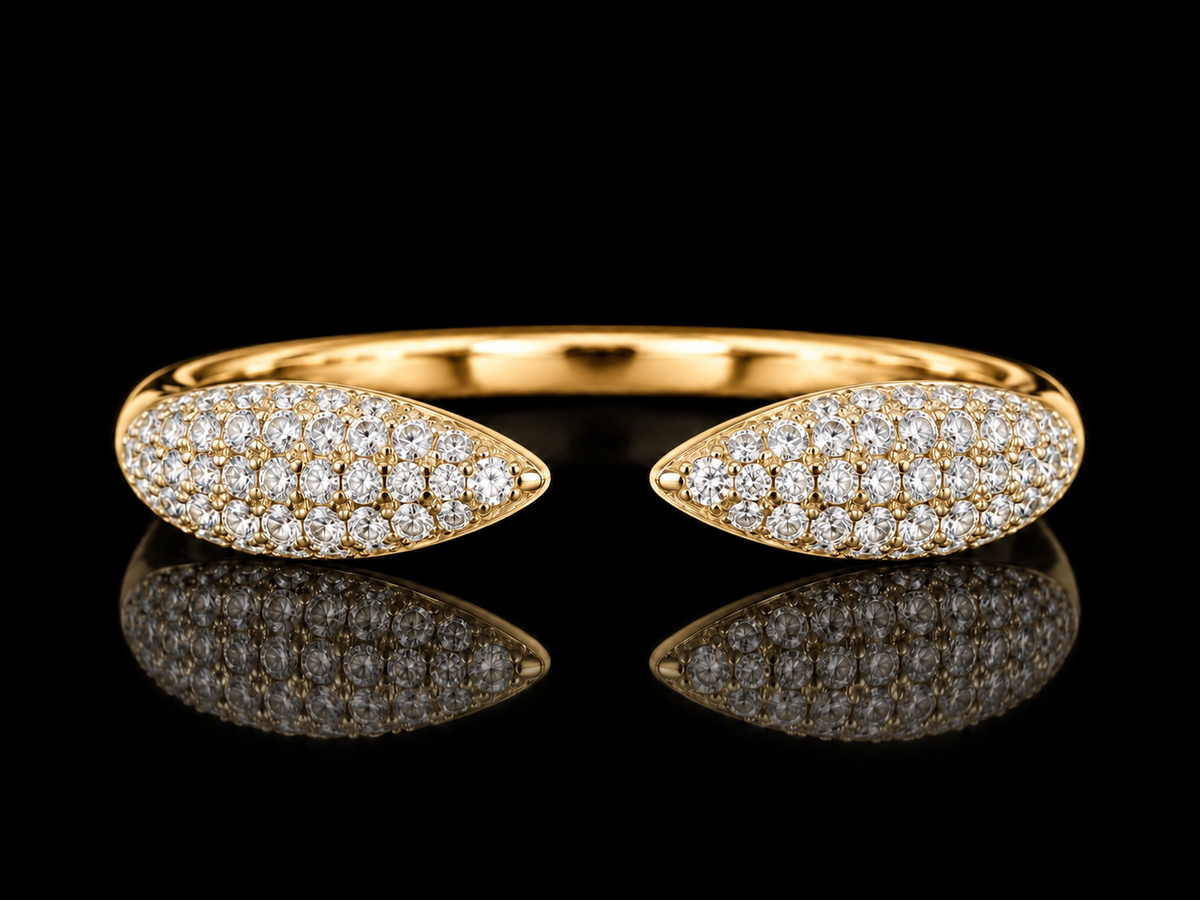 14K Gold Diamond Claw Ring – 0.21 CT