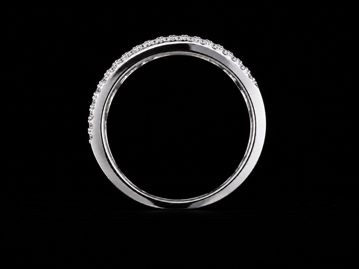 14K Gold Diamond Band with Calibrated Baguettes – 0.58 CTW
