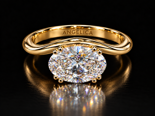 1.01 CT Round Brilliant Lab-Grown Diamond Cathedral Solitaire Ring in 14K Rose Gold - VVS2, E, IGI-Certified (Copy) Angelica Jewellers