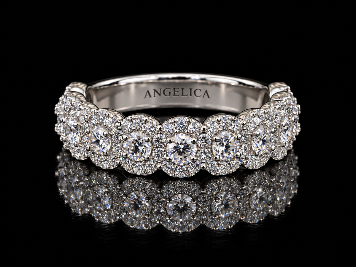 14K Gold Diamond Bezel Band – 0.50–0.60 CT Natural Diamonds, VVS F+ | 3.8mm (Copy) Angelica Jewellers
