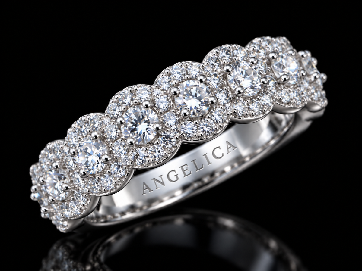 14K Gold Diamond Bezel Band – 0.50–0.60 CT Natural Diamonds, VVS F+ | 3.8mm (Copy) Angelica Jewellers