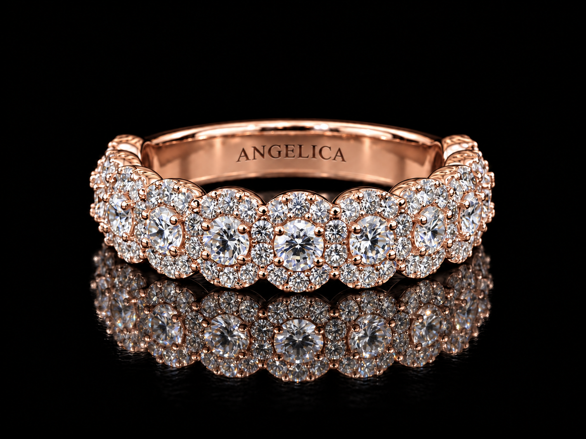 14K Gold Diamond Bezel Band – 0.50–0.60 CT Natural Diamonds, VVS F+ | 3.8mm (Copy) Angelica Jewellers