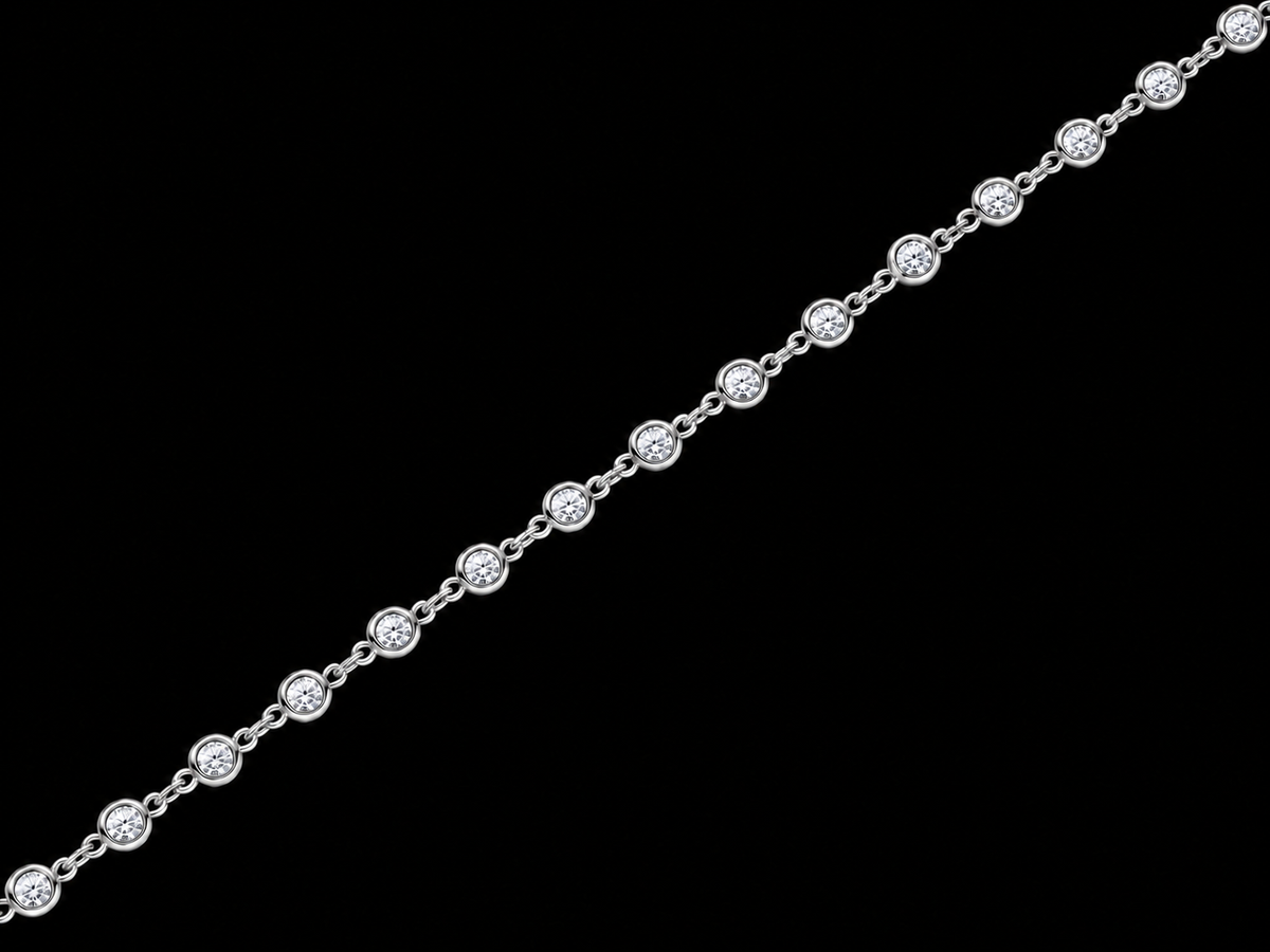 1.20 CTW Bezel-Set Diamond Bracelet in 14K Gold