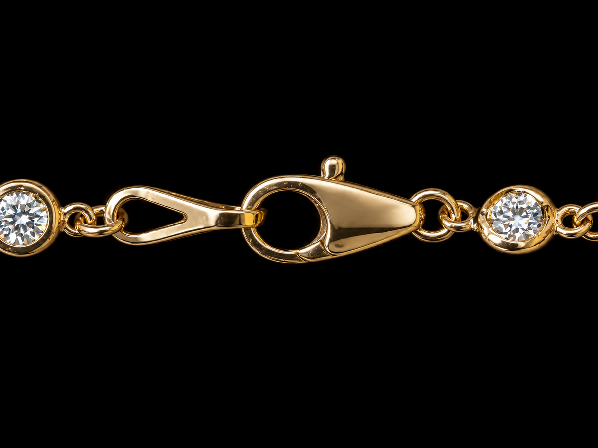 1.20 CTW Bezel-Set Diamond Bracelet in 14K Gold