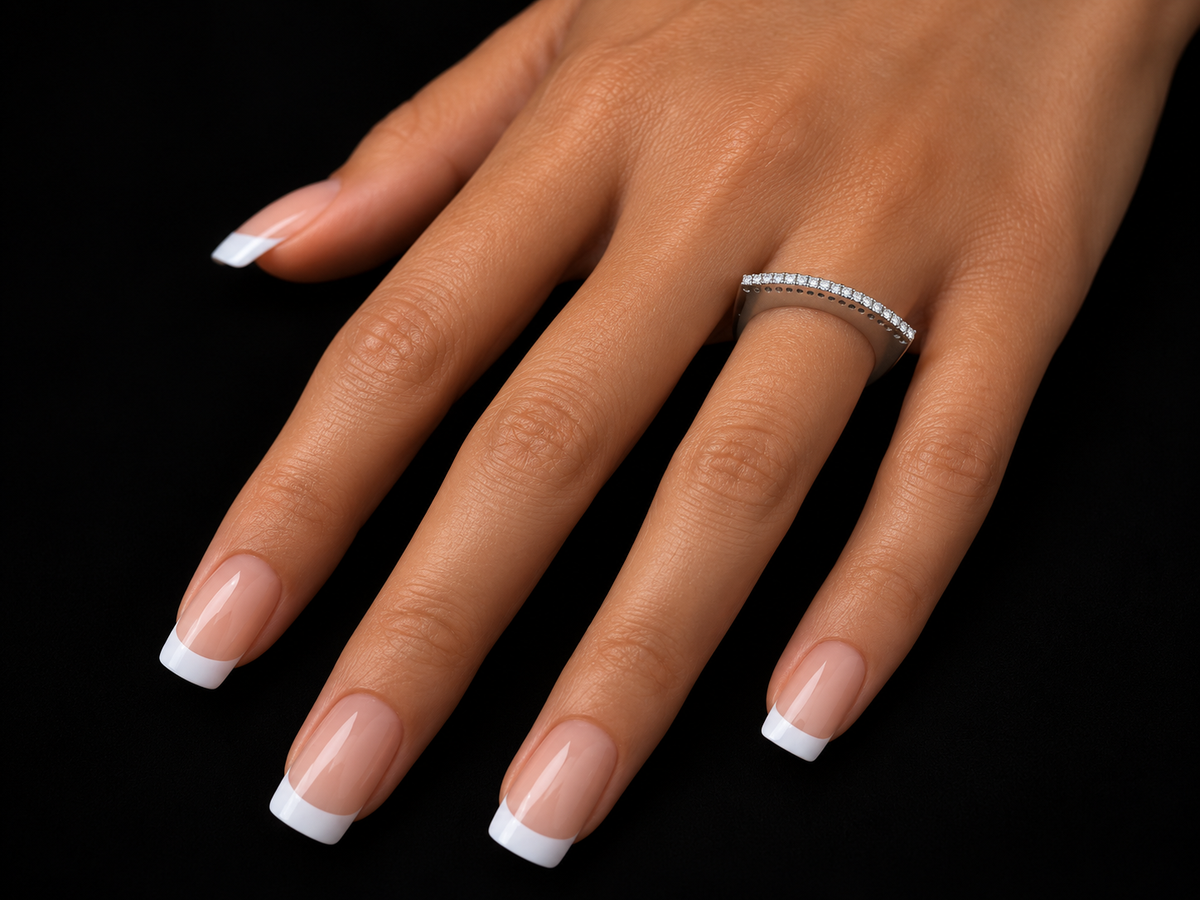 14K White Gold Diamond Profile Ring