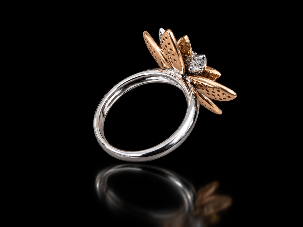 1.05 CTW Natural Diamond Crossover Ring – 14K White Gold, Round & Baguette Diamonds, VS F–G, 14.5mm (Copy) Angelica Jewellers