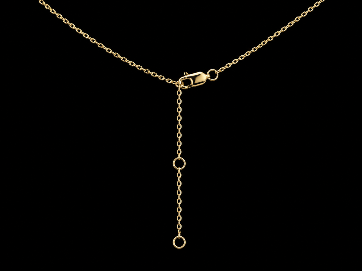 Oval Lab-Grown Diamond Bezel Solitaire Necklace – E VVS2 | 14K Gold | 17" Forza Chain (Copy) Angelica Jewellers