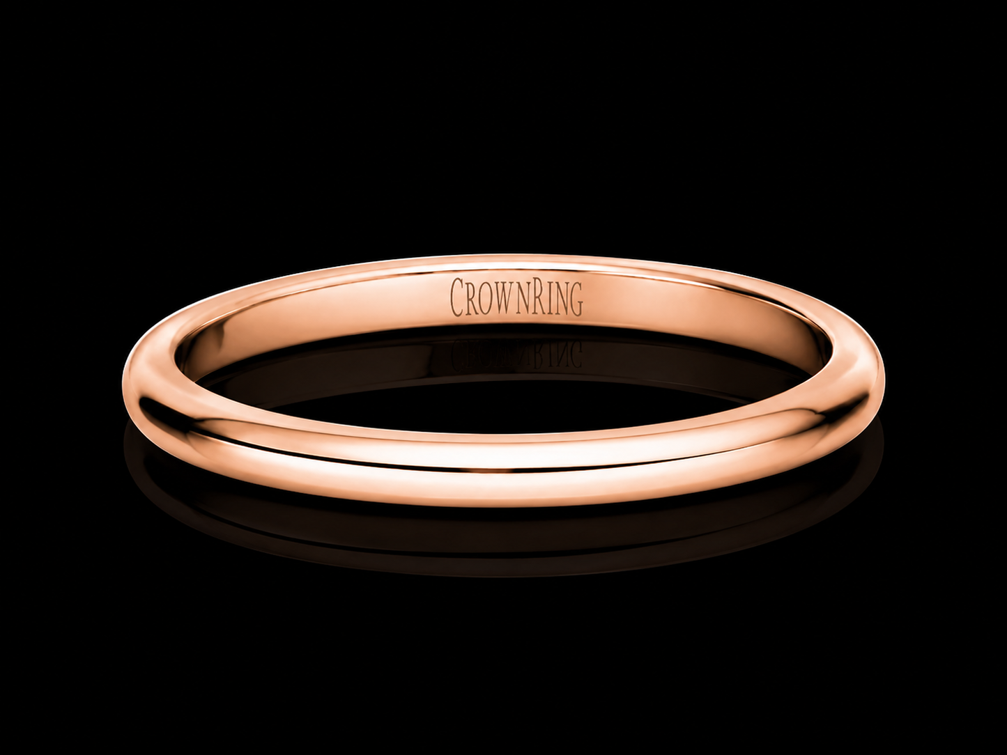 2mm Comfort-Fit Gold Wedding Band – Classic Polished Finish